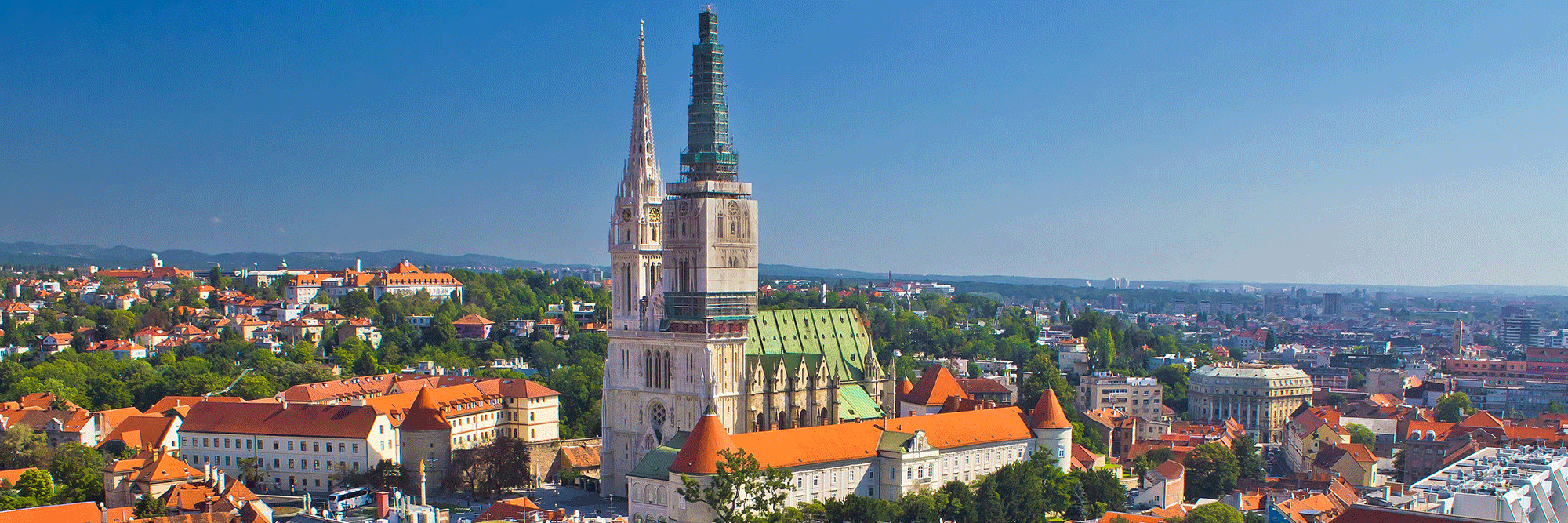 Katedralen i Zagreb i Kroatien