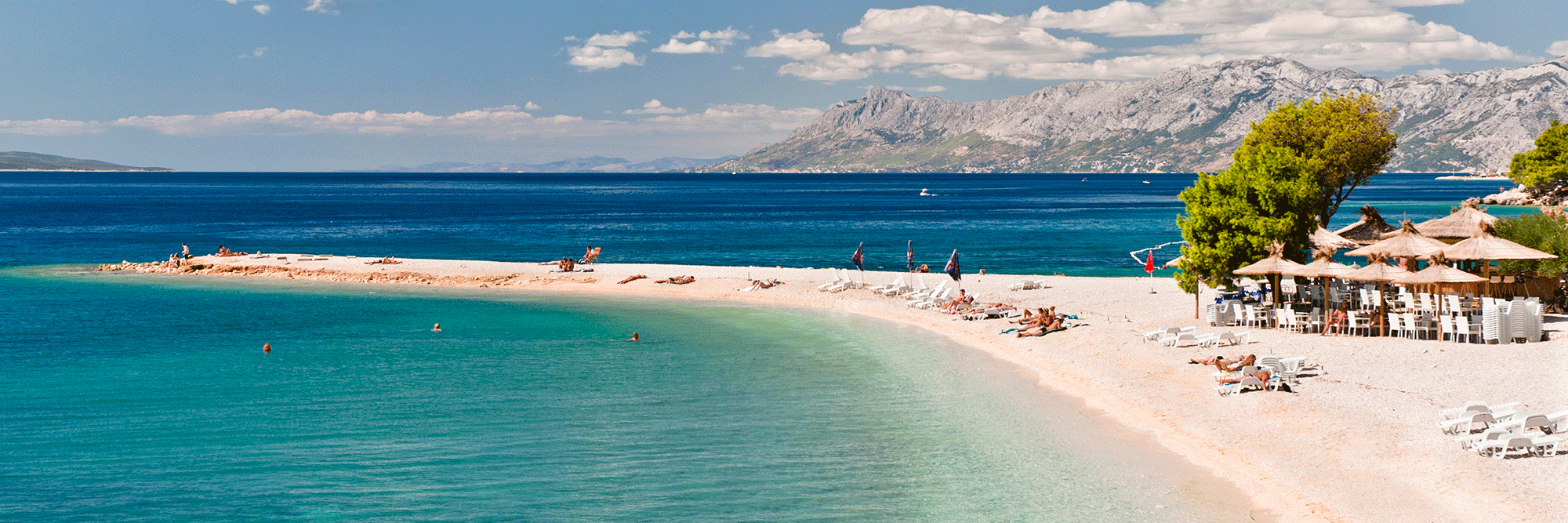 strand i Makarska i Kroatien